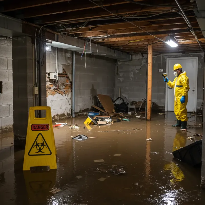 Flooded Basement Electrical Hazard in Cambridge, MD Property