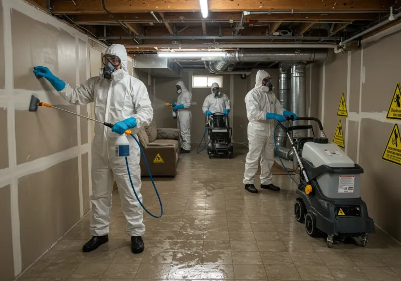 Basement Moisture Removal and Structural Drying process in Cambridge, MD